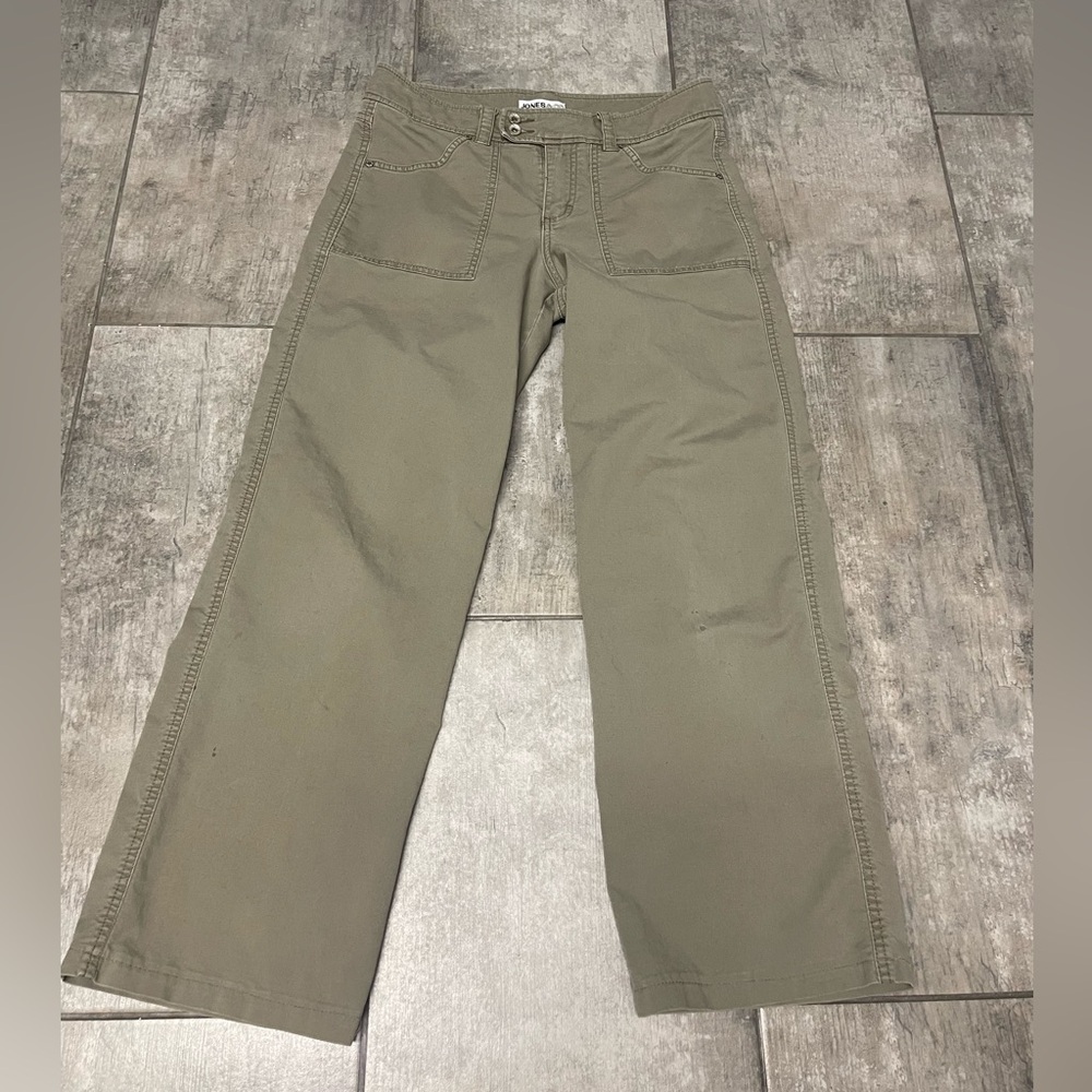 Olive Green Gray Low-rise Pants